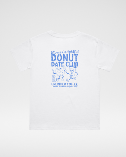 Moms Donut Date Club Tee - White