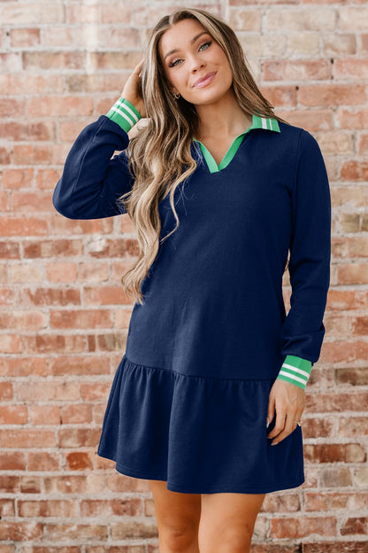 Threaded Pear Elsie Ruffle Hem Mini Dress