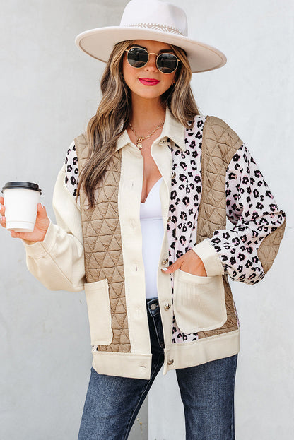 Threaded Pear Novaza Quilted Patchwork Front Jacket