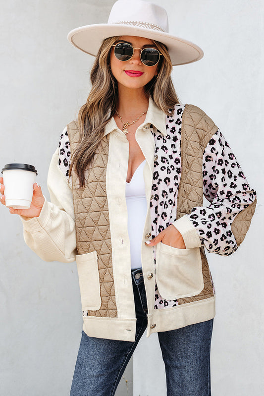 Threaded Pear Novaza Quilted Patchwork Front Jacket