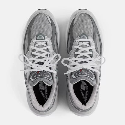 New Balance Made in USA 990v6 Men's Sneakers — Gray/White Suede Low-Top