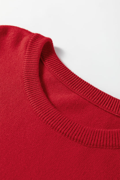 Threaded Pear Madilynn Ruffle Short Sleeve Sweater