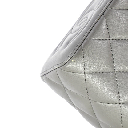 Classic Top Handle Vanity Case with Chain Quilted Lambskin Mini