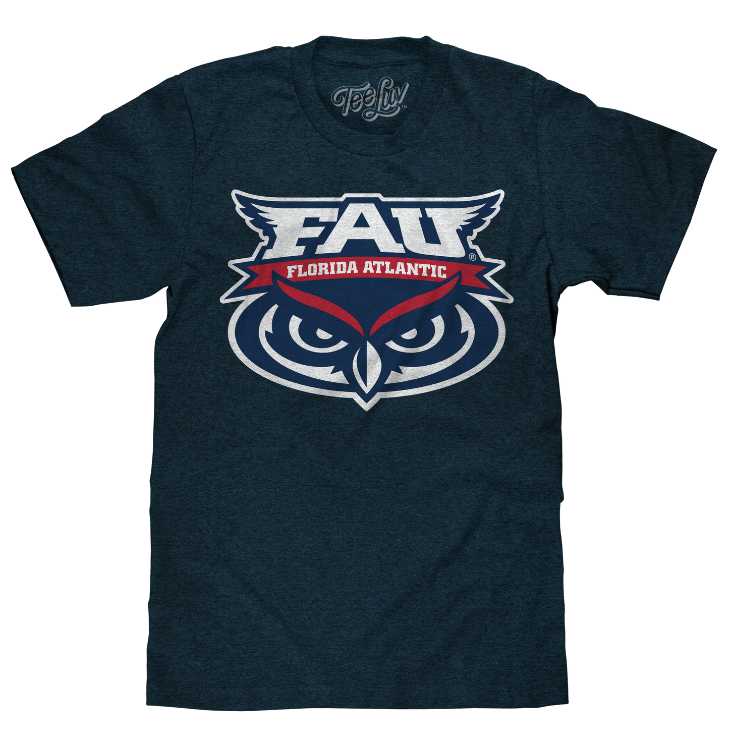 Florida Atlantic University Owls T-Shirt - Denim Blue Heather