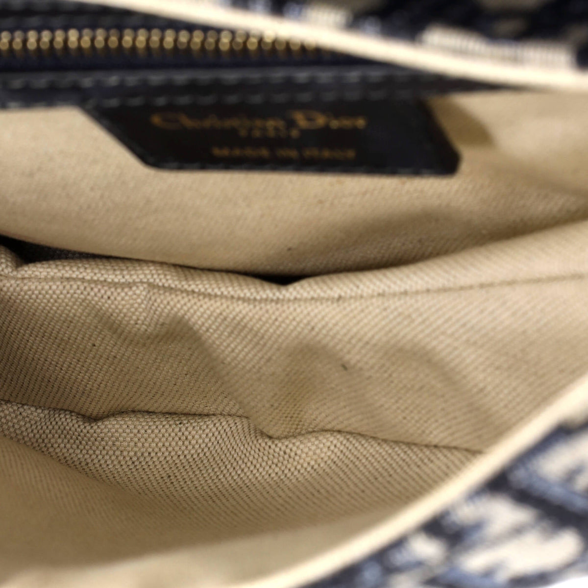 Saddle Handbag with Strap Oblique Canvas Medium