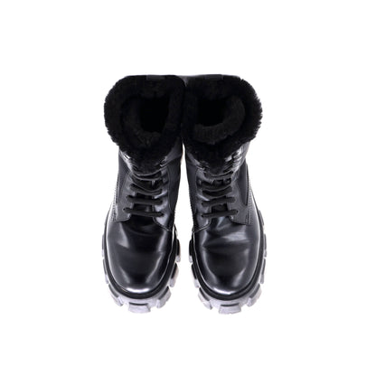 Monolith Combat Boots Nylon and Leather with Shearling