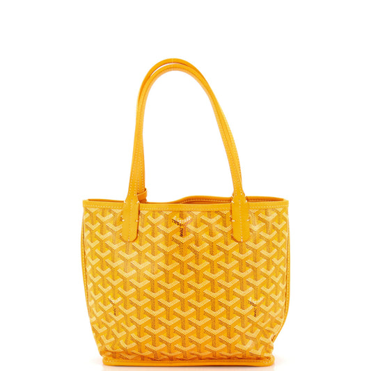 Anjou Reversible Tote Coated Canvas Mini