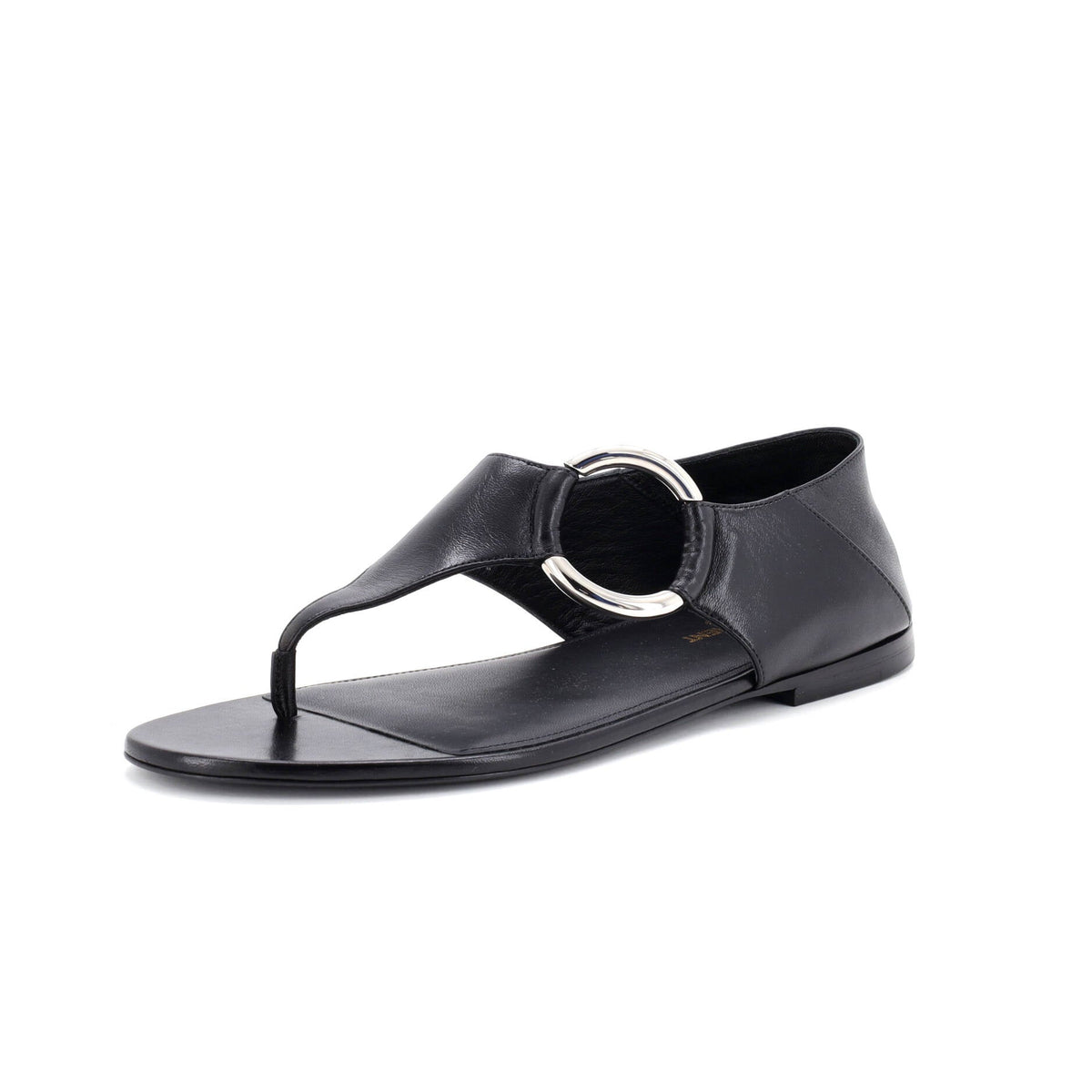 Women's Ring Flat Sandals Leather