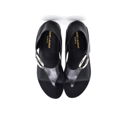 Women's Ring Flat Sandals Leather