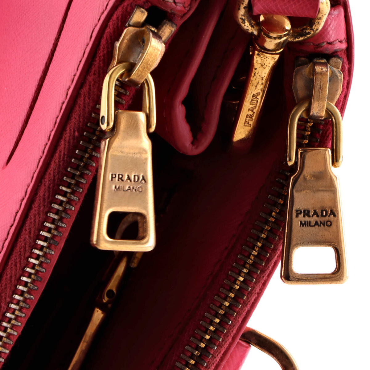 Double Zip Lux Tote Saffiano Leather Medium