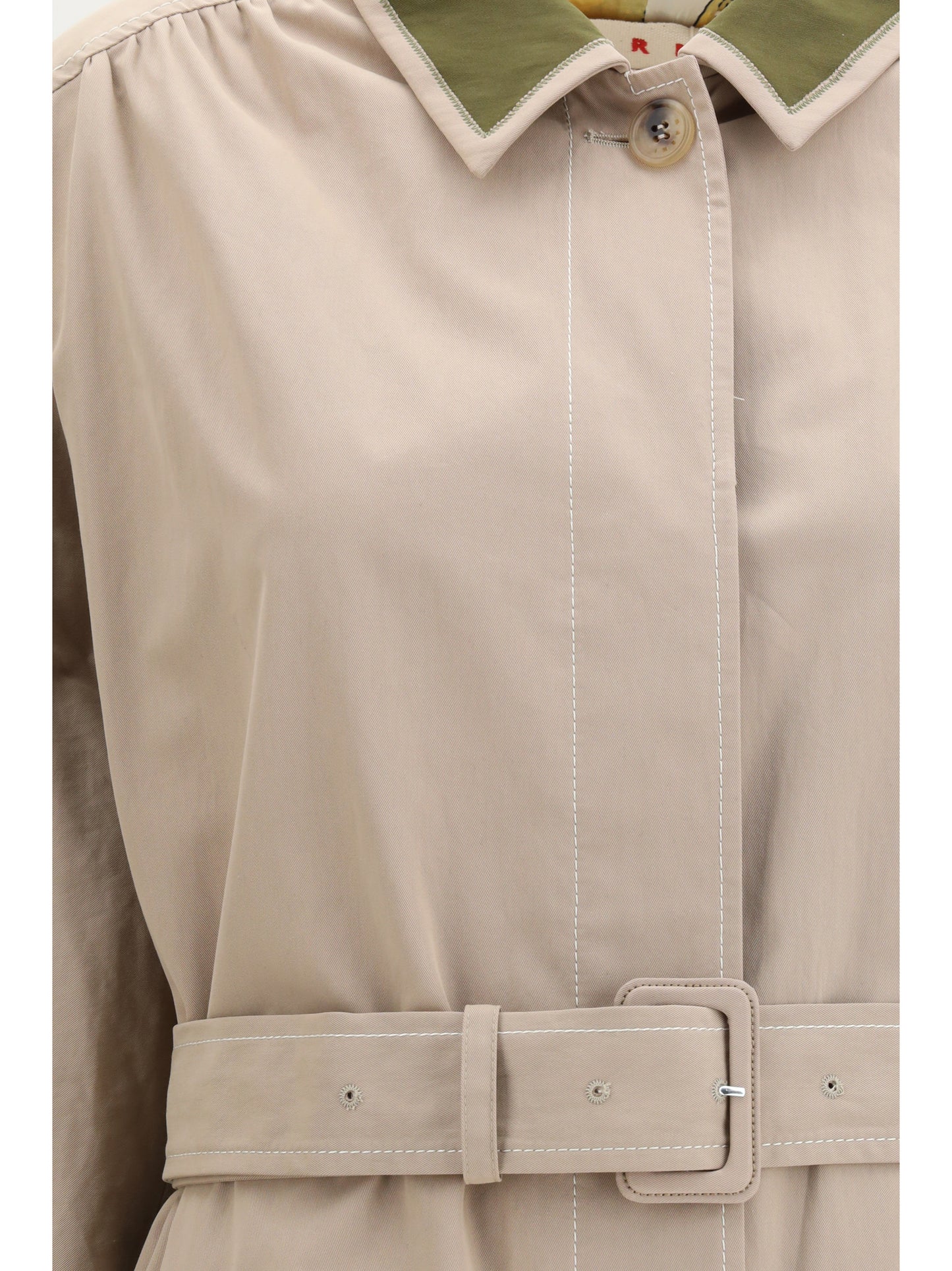 Trench Coat Gabardine Cement