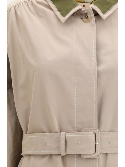 Trench Coat Gabardine Cement