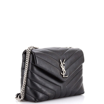 Loulou Shoulder Bag Matelasse Chevron Leather Small