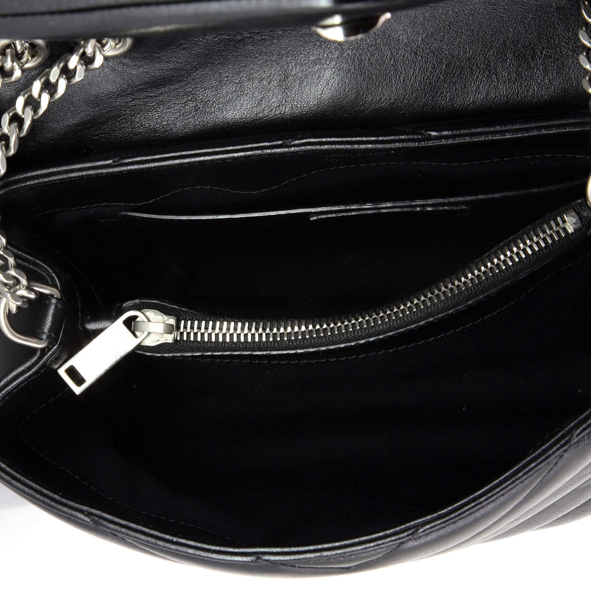 Loulou Shoulder Bag Matelasse Chevron Leather Small