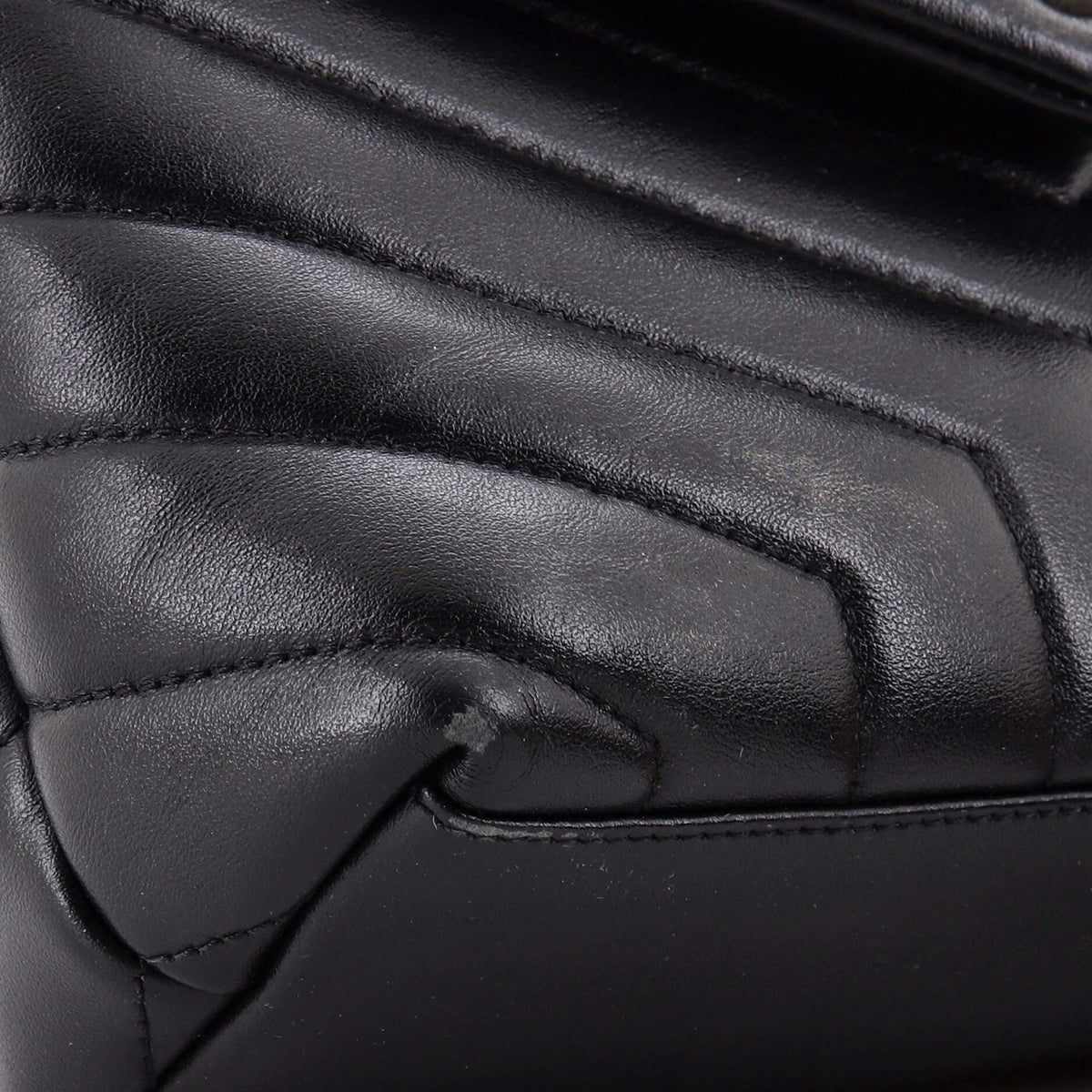 Loulou Shoulder Bag Matelasse Chevron Leather Small