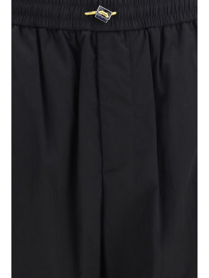 Gabardine Cargo Trousers Black
