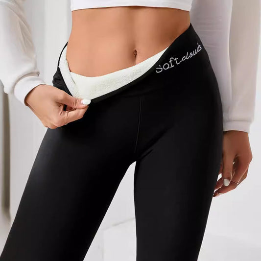 Fleece-Lined Thick Cashmere Winter Leggings