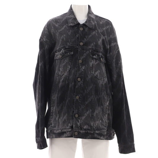 Scribble Logo Jacket Printed Denim