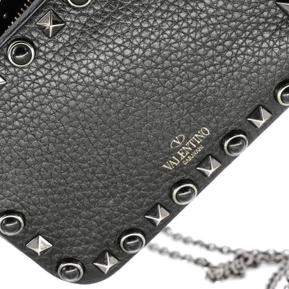 Rolling Rockstud Camera Crossbody Bag Leather with Cabochons