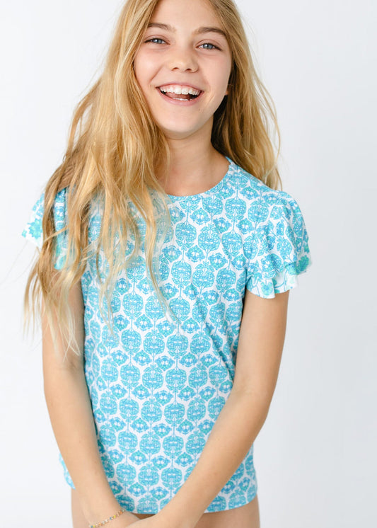 Girls Rosebay 3-Piece Short Sleeve Rashguard Set