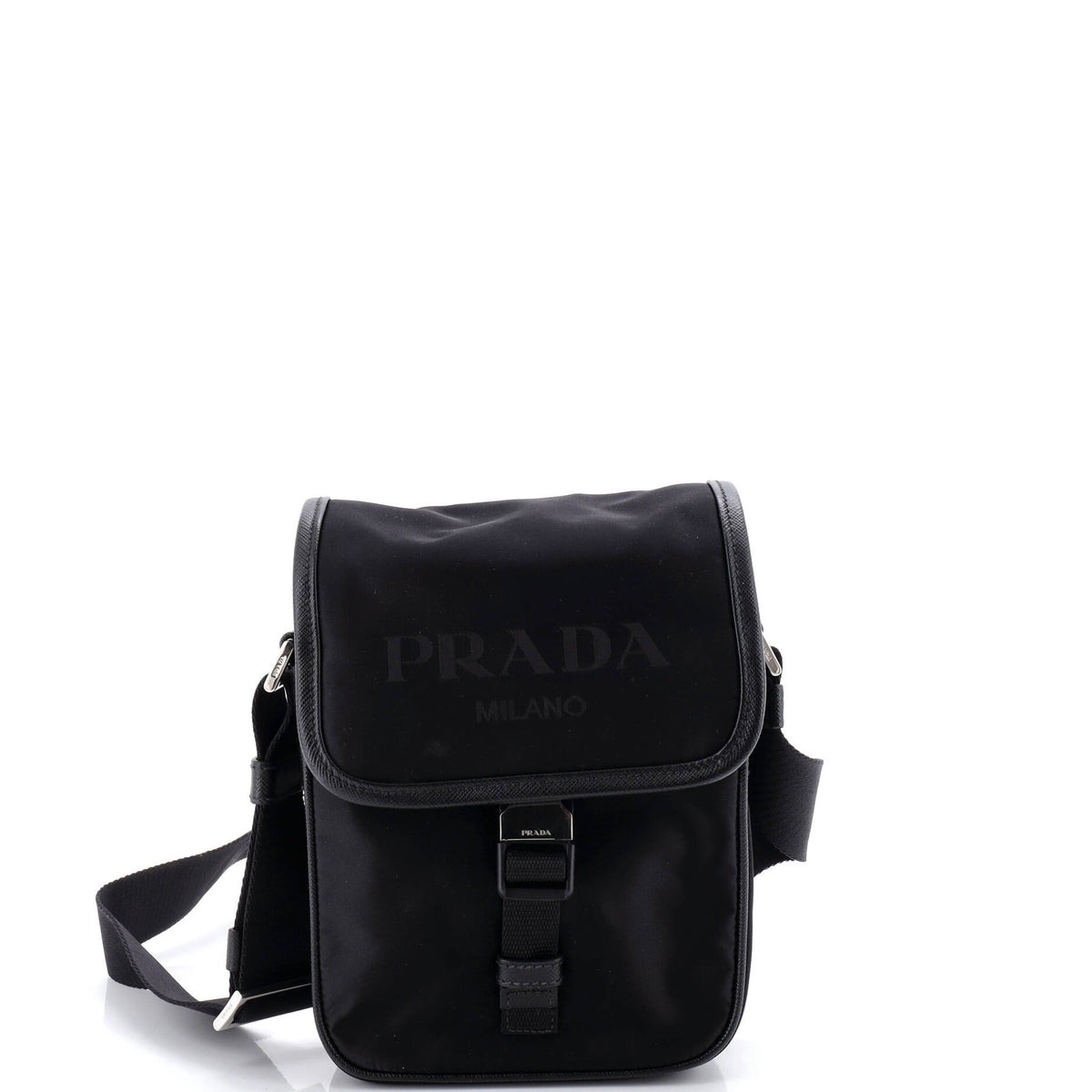 Logo Buckle Messenger Bag Nylon