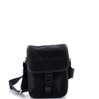 Logo Buckle Messenger Bag Nylon