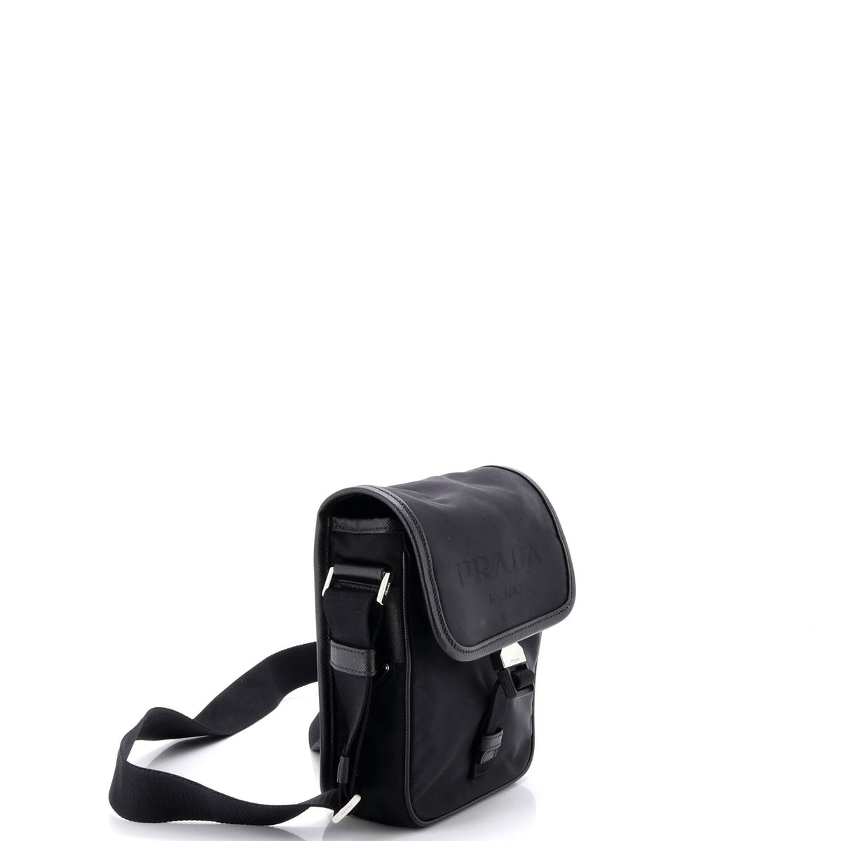 Logo Buckle Messenger Bag Nylon