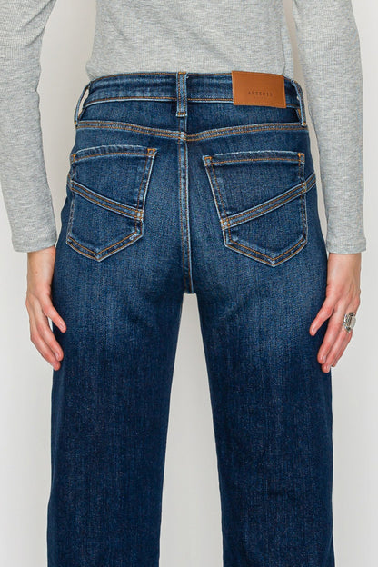 Tummy Control Western High Rise Straight Leg Jeans