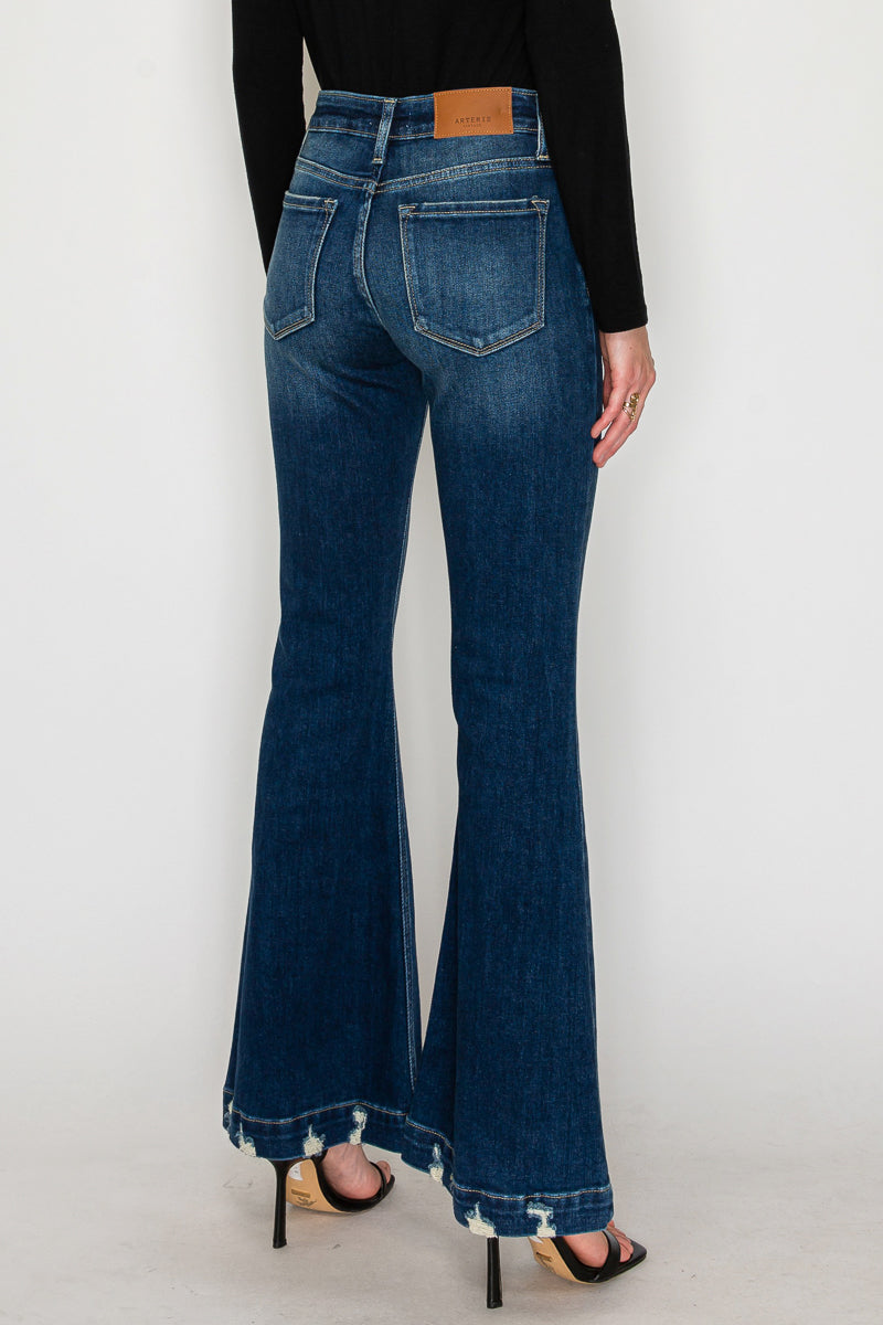 Mia Mid Rise Super Flare Jeans