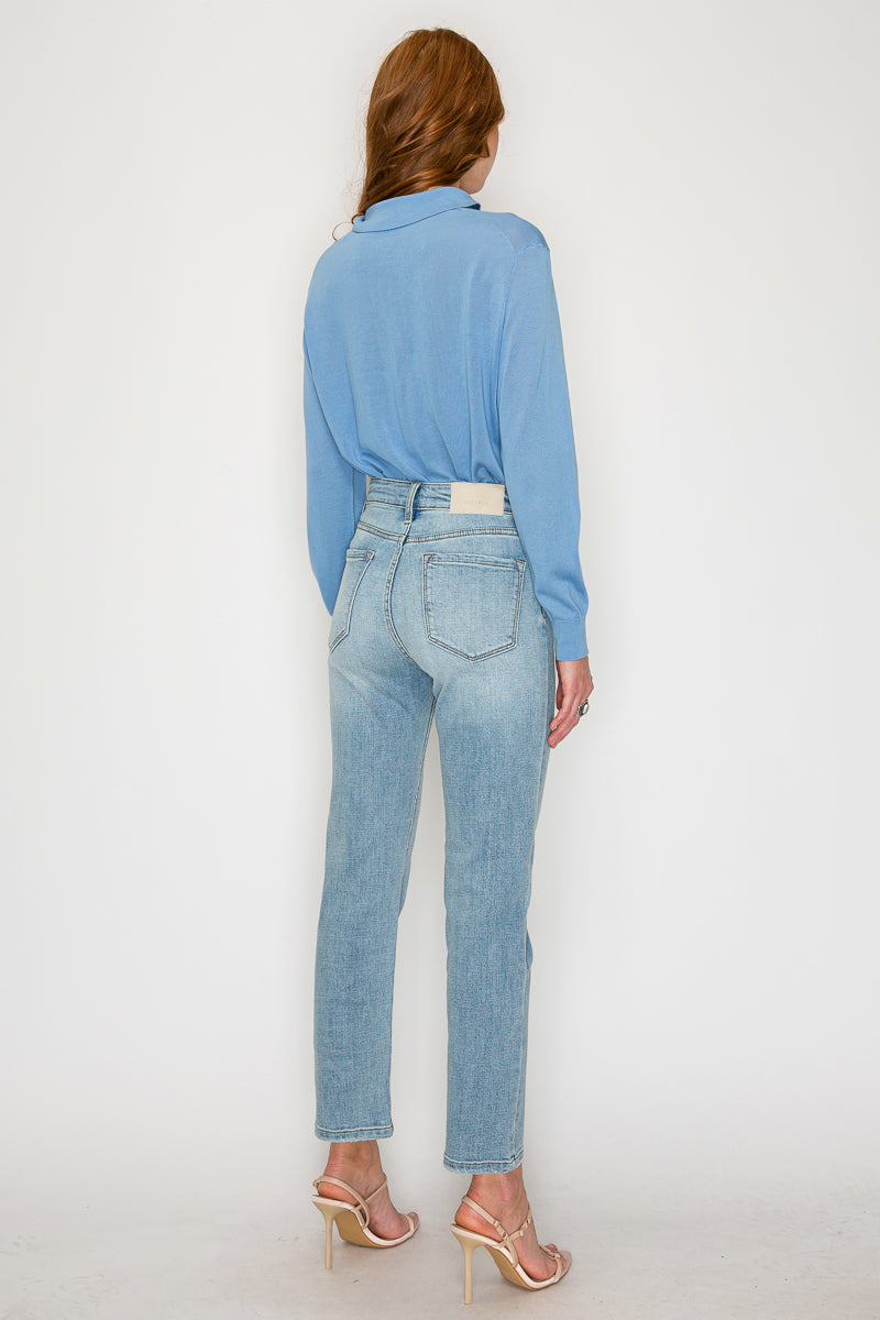 High Rise Straight Leg Jeans