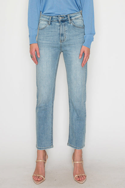 High Rise Straight Leg Jeans