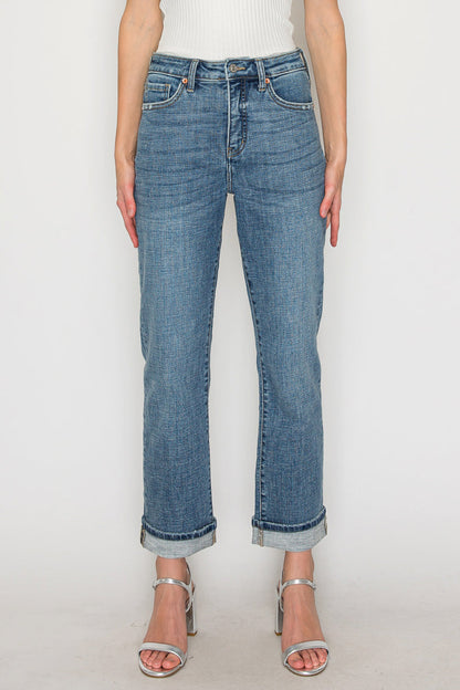 Sabine Tummy Control High Rise Slim Straight Jeans