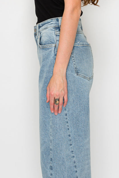 Harlow High Waisted Barrel Jeans Blue by Artemis