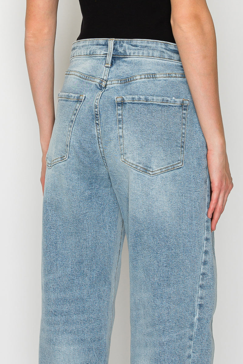 Harlow High Waisted Barrel Jeans Blue by Artemis