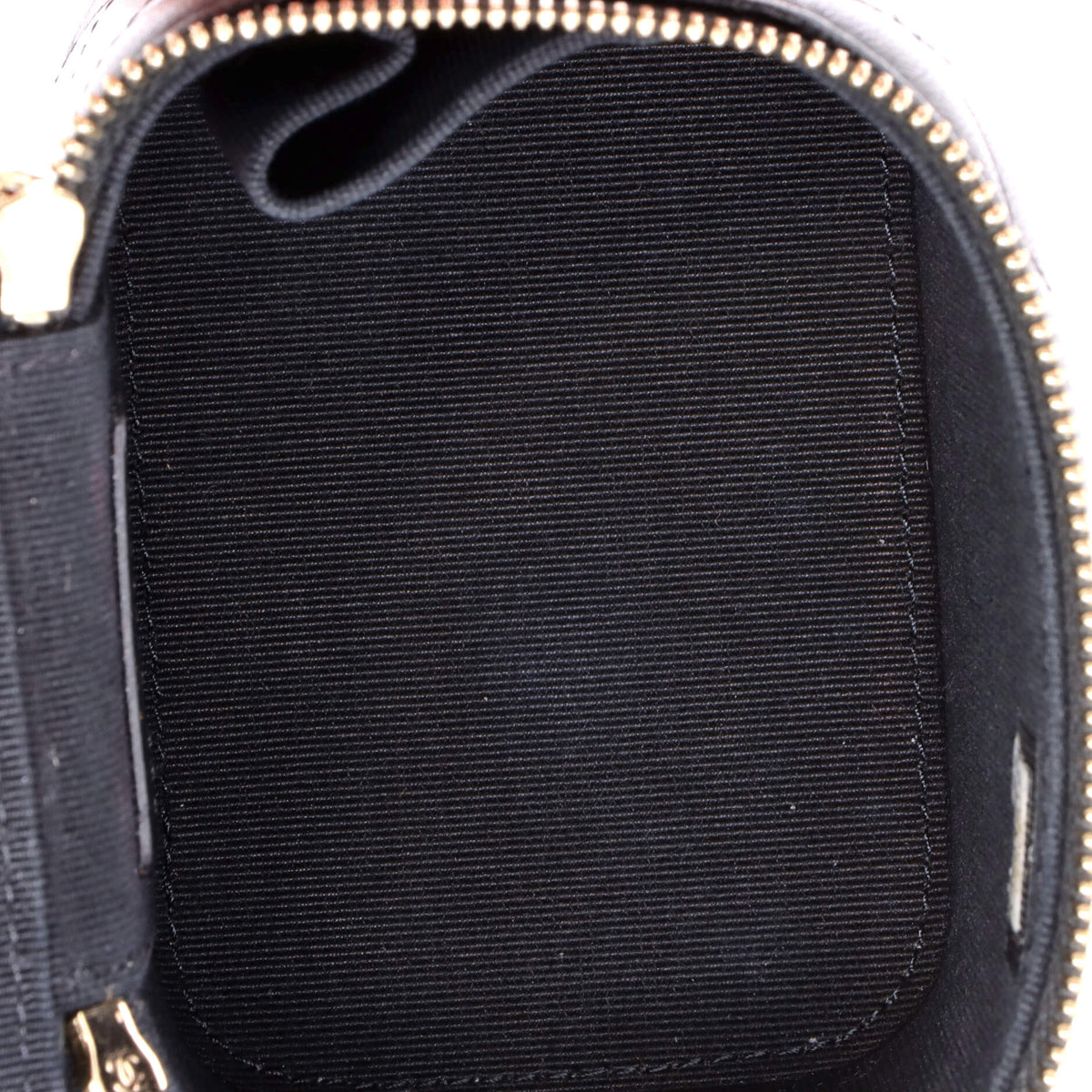 Classic Top Handle Vanity Case with Chain Quilted Lambskin Mini