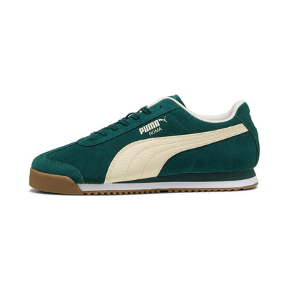 Puma Mens Roma Suede Green Terrain Alpine Snow