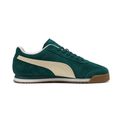 Puma Mens Roma Suede Green Terrain Alpine Snow