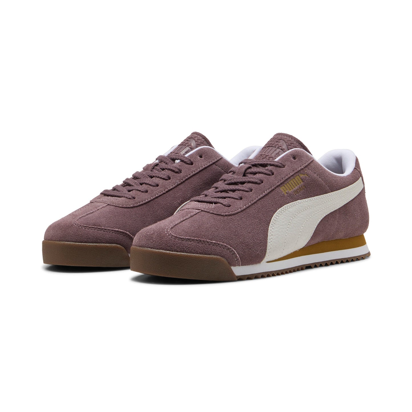 Puma Mens Roma Suede Raisin White