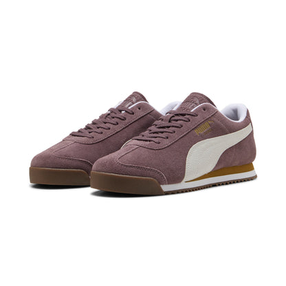 Puma Mens Roma Suede Raisin White