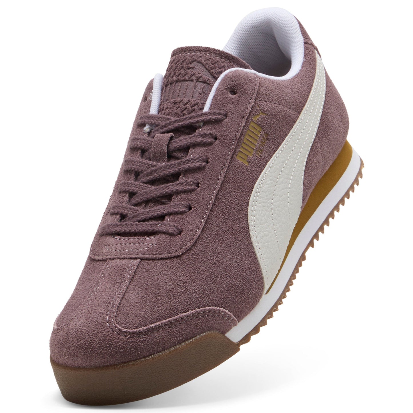 Puma Mens Roma Suede Raisin White
