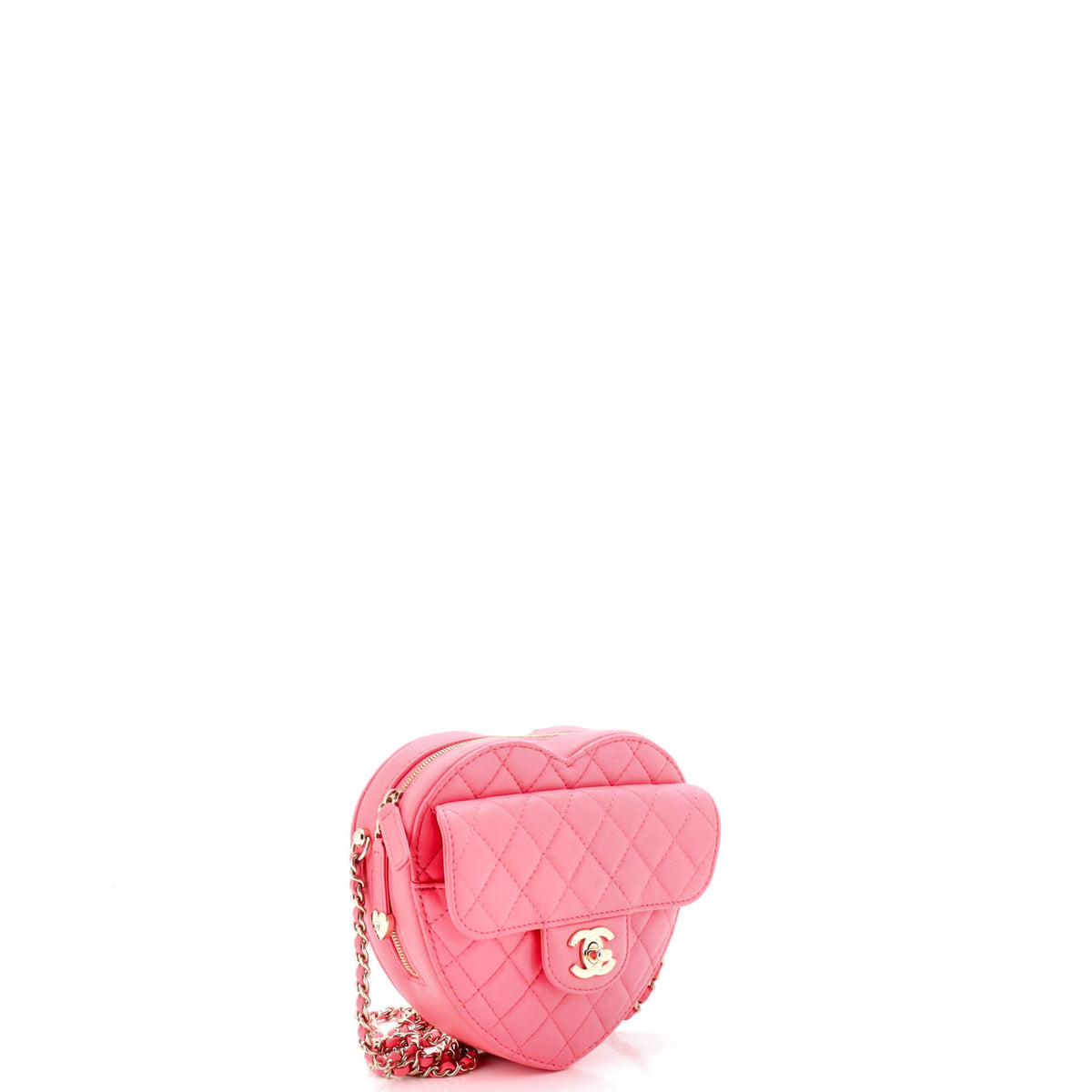 CC in Love Heart Bag Quilted Lambskin