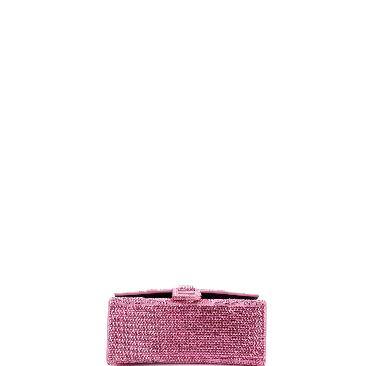 Hourglass Top Handle Bag Suede with Crystals XS