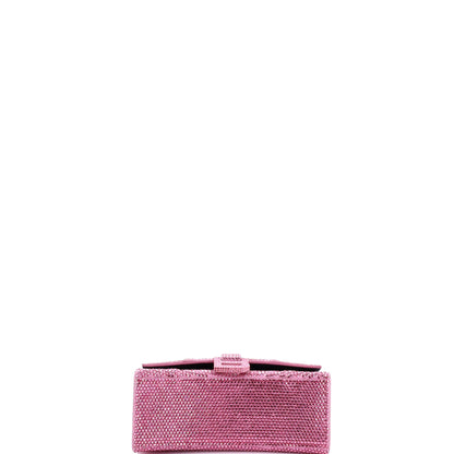 Hourglass Top Handle Bag Suede with Crystals XS