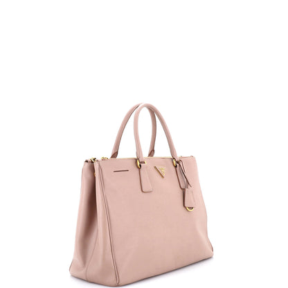 Double Zip Lux Tote Saffiano Leather Medium