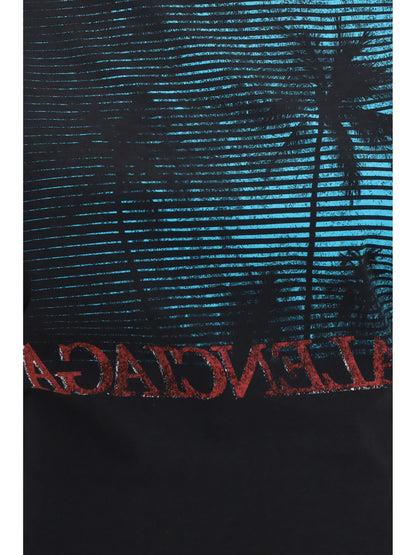 Cropped T-Shirt Vintage Holiday Black