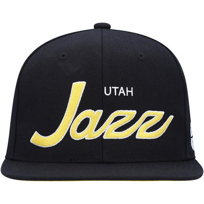 Mitchell & Ness Men's NBA Team Script 2.0 Snapback Jazz Snapback Caps