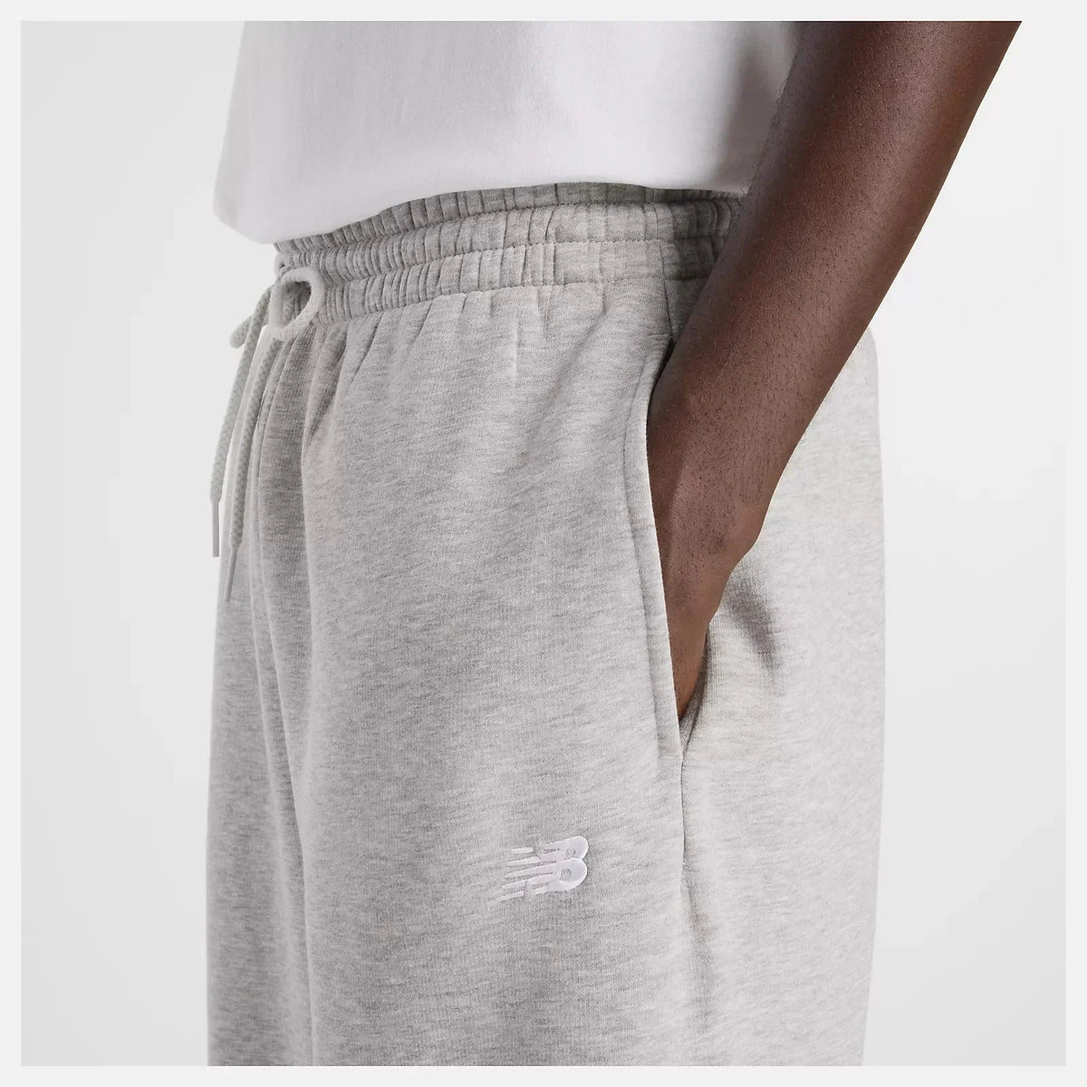 New Balance Sport Essentials Straight Leg Men's Fleece Pants — Gray