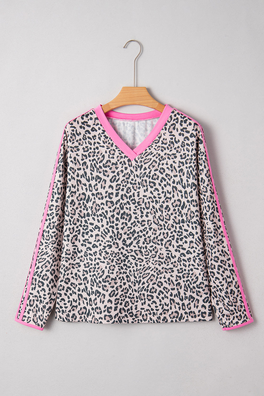 Threaded Pear Lilliana Varsity Stripe Detail Long Sleeve Top