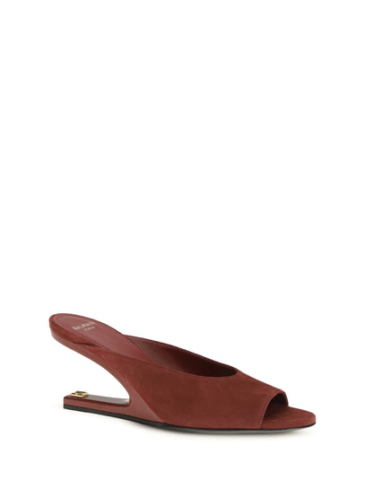 Mules Suede Bordeaux