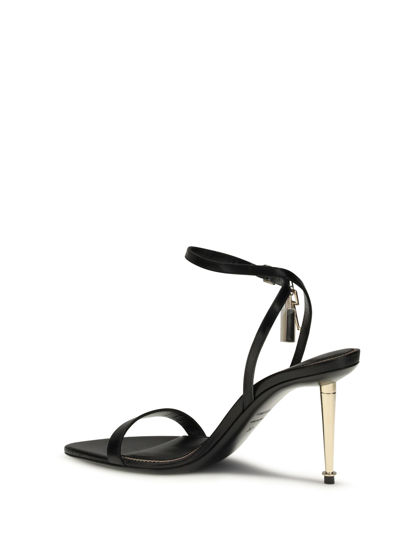 Sandal Pointed Black Leather